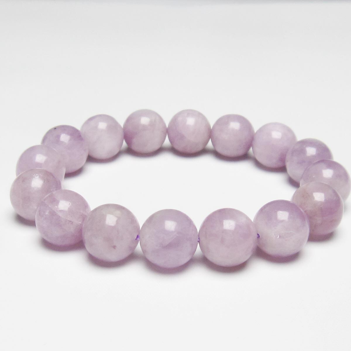 クンツァイト ブレスレット 12mm ミルキークンツァイト 一点物 メール便可 [M便 1/10] 111-19701