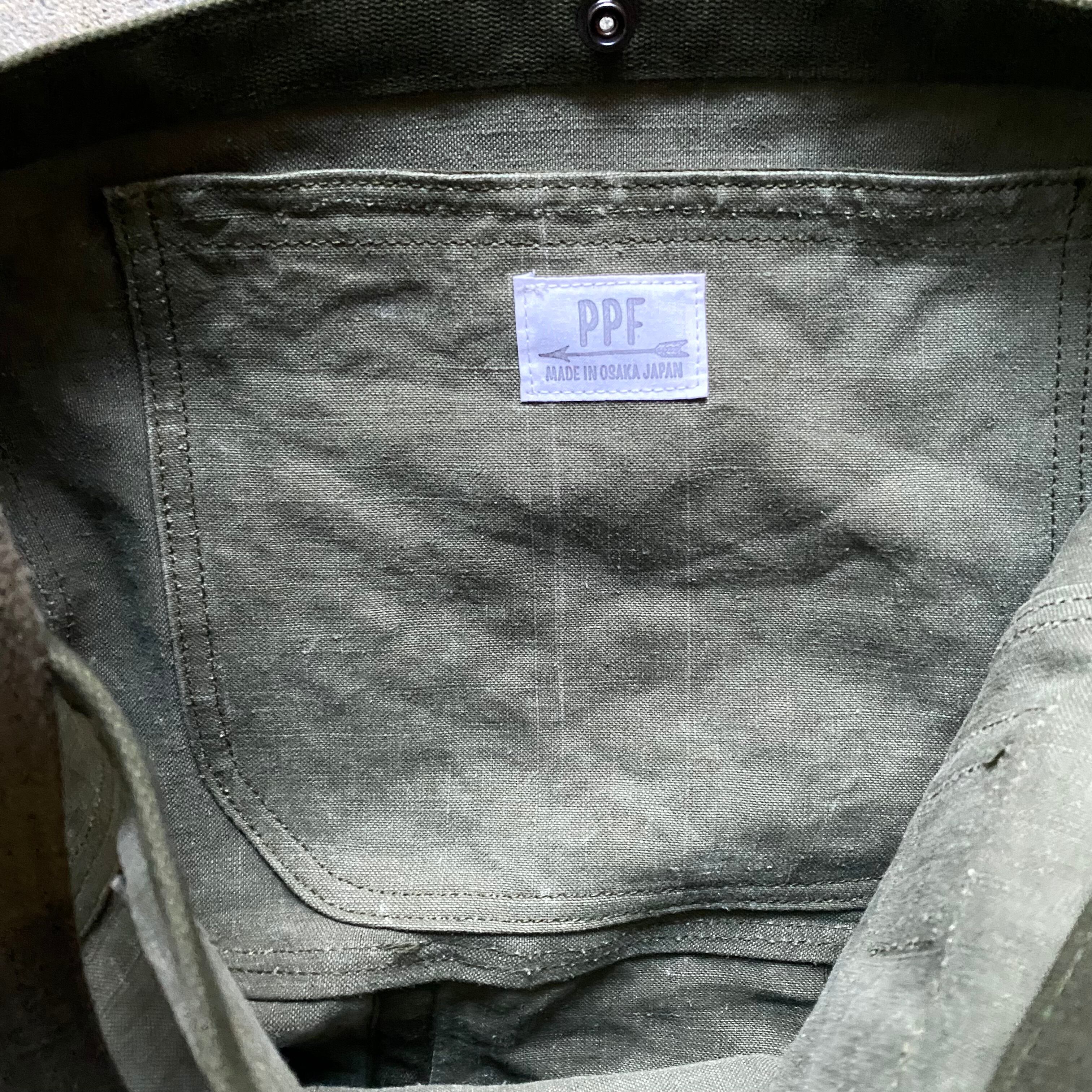 50's French military linen newspaper bag | PPF vintage & remake