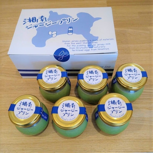 湘南ジャージープリン　3種詰合せ6個入り　プレーン・足柄抹茶・苺×各2個  Shonan Jersey Pudding assortment 6 pieces Plain, matcha, strawberry × 2 pieces each