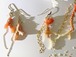 natural red coral earrings