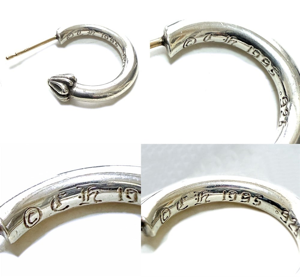 CHROME HEARTS クロムハーツ HOOP PLAIN プレーン フープ ピアス 925