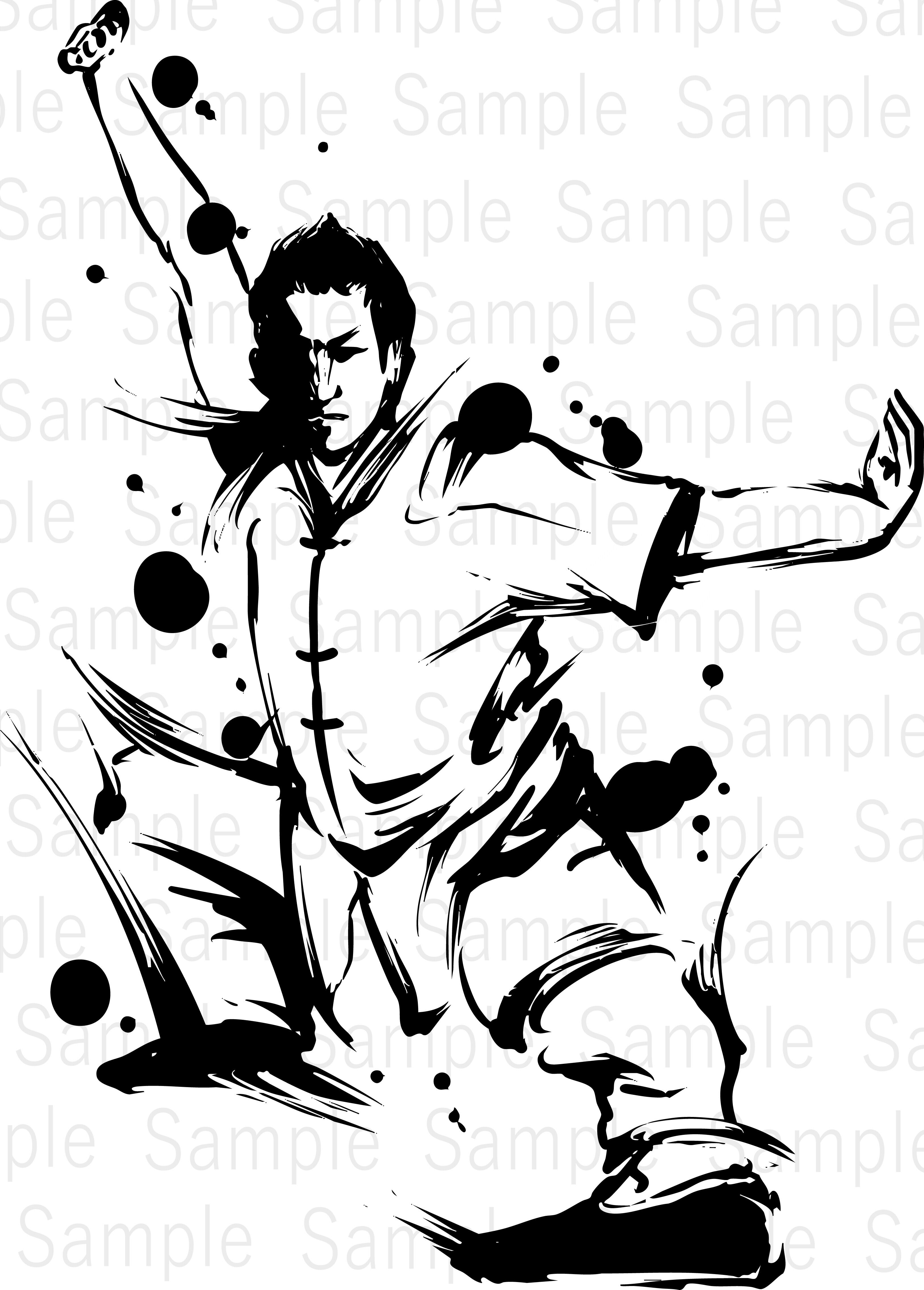 相撲の四股（Stomp of Strength） | デジタル墨絵処（Digital Sumi-e