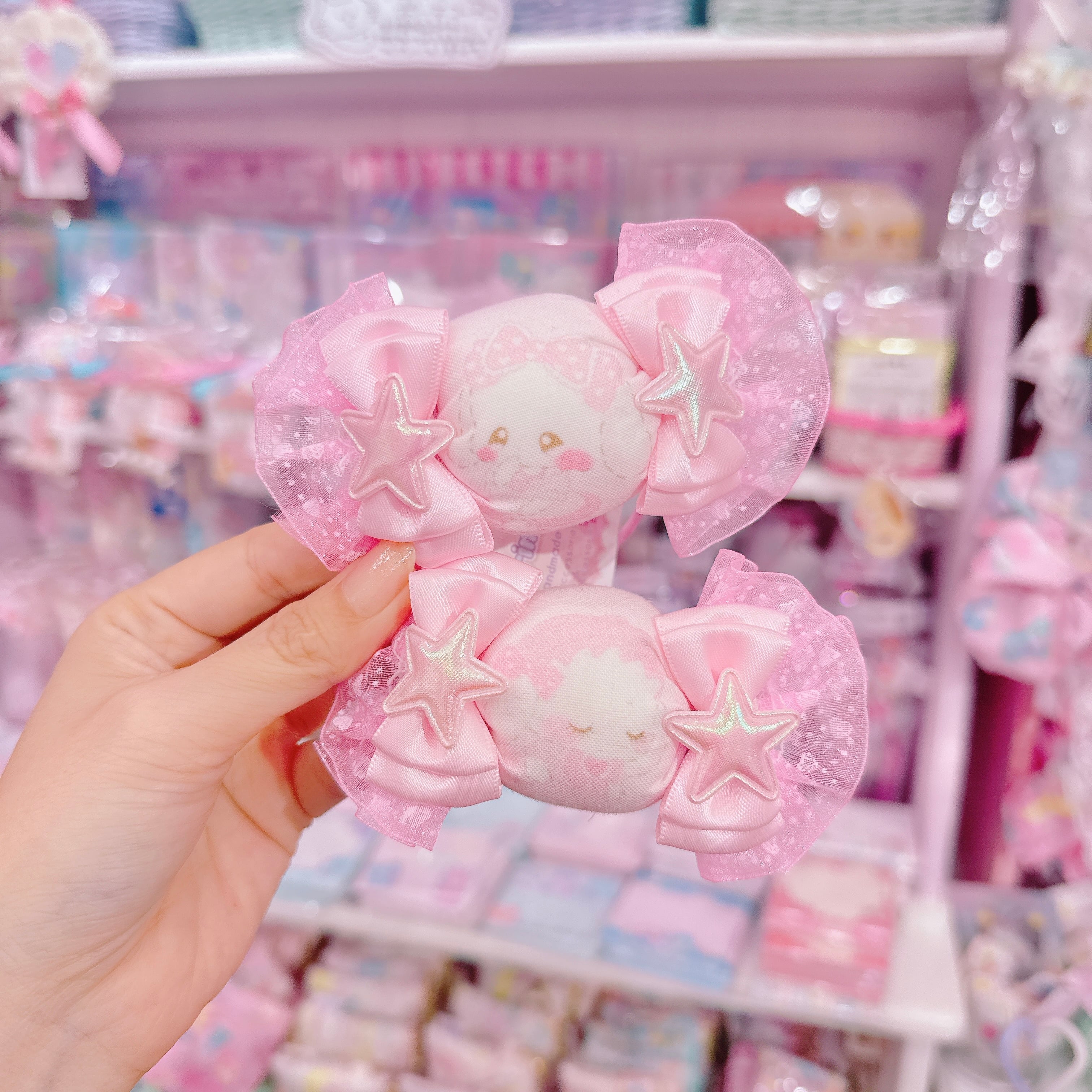 【D8】75-5キャンディリボンツインヘアゴム