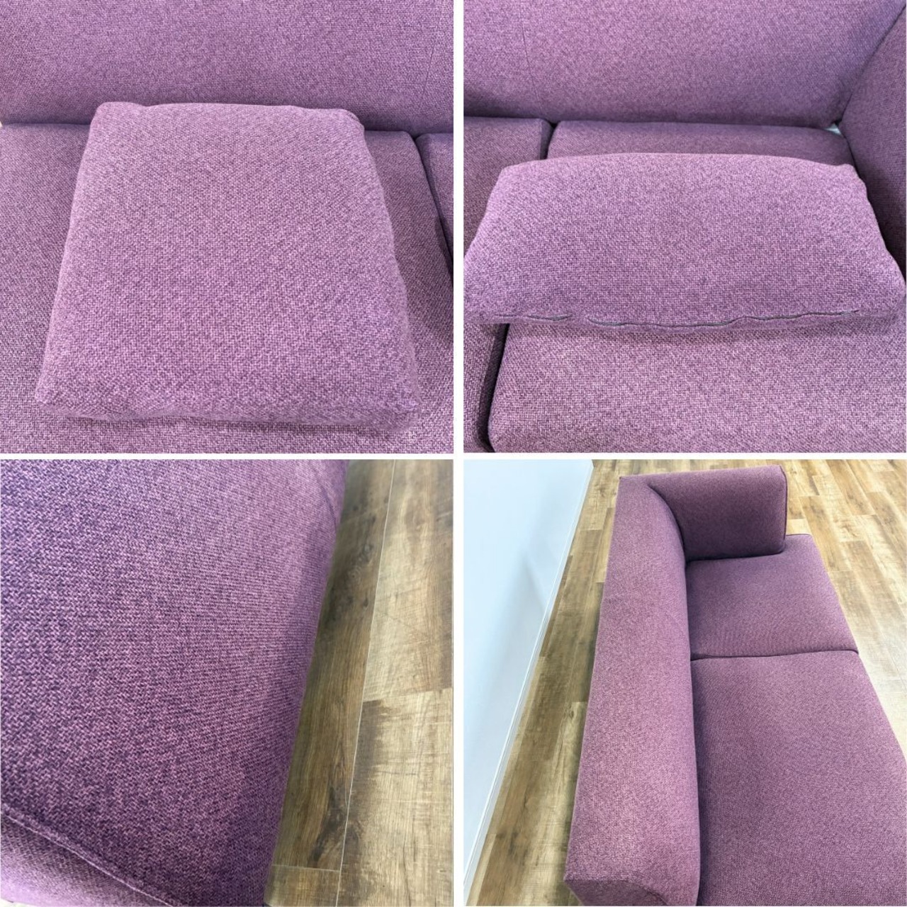 arflex MAGENTA アルフレックス マゼンタ 2人掛けソファ アイアン脚 リビング ダイニング ァブリック モダン シンプルモダン パープル系【中古】【350サイズ】