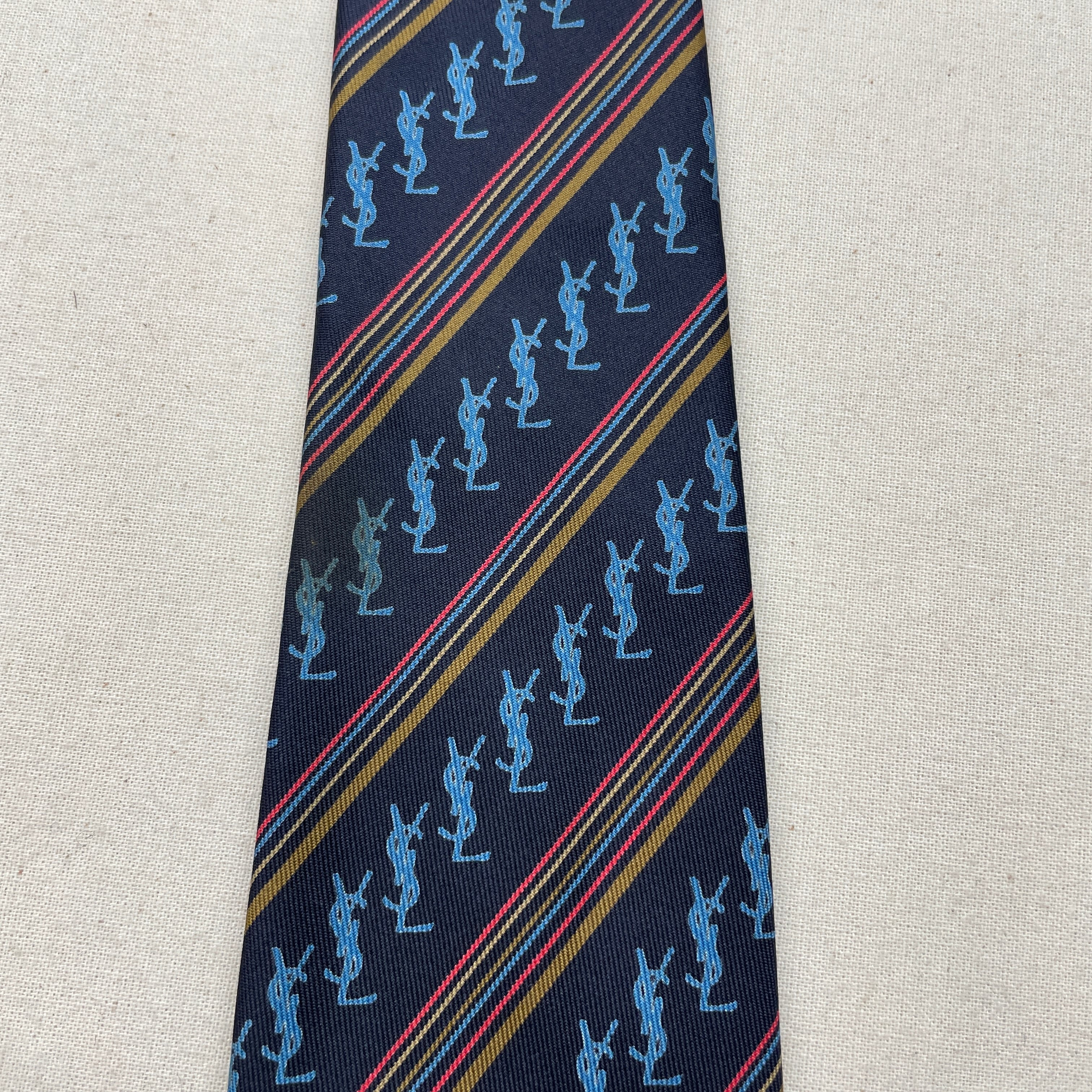 YvesSaintLaurent】80s necktie イブサンローラン ネクタイ イタリア製