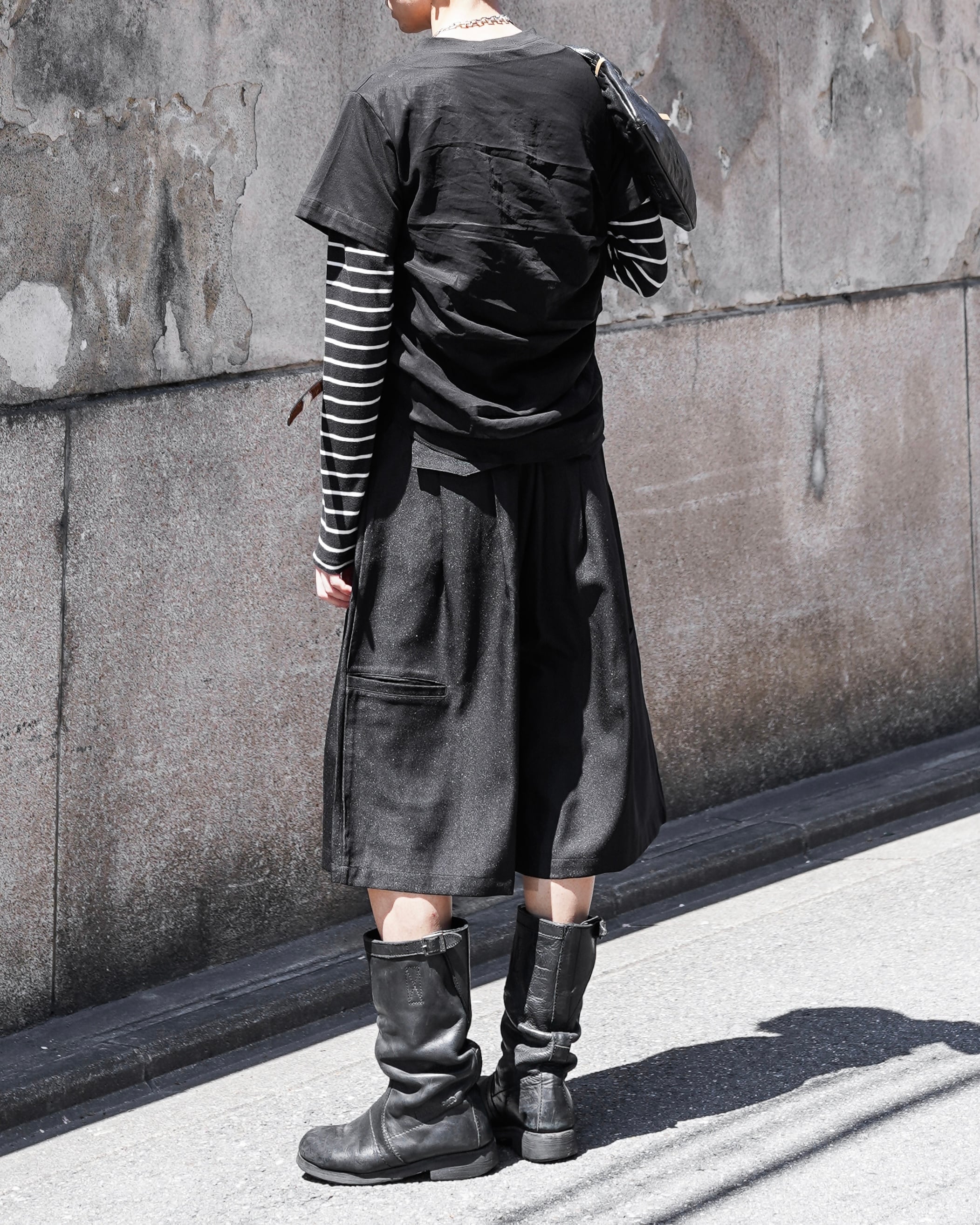 パンツ hype double belt loop wide half trousers Hype】double belt loop wide half trousers | hypeofficial