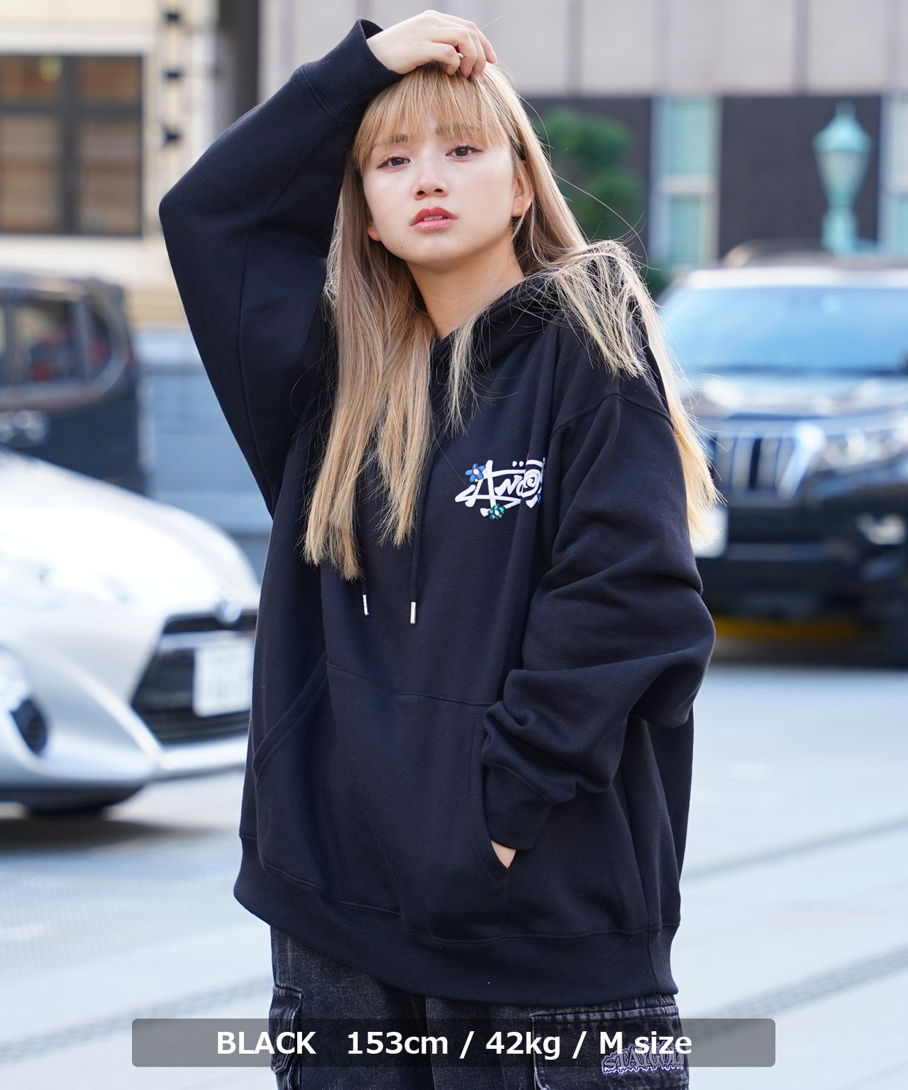 ◆グラフィック 裏起毛 プルパーカー◆wi-829082