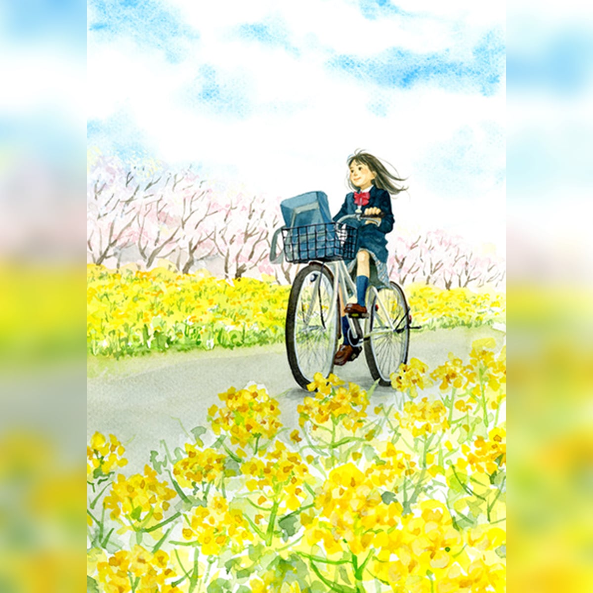 菜の花畑』みしまゆかりのダイヤモンドアートキット✿ A2サイズ・四角