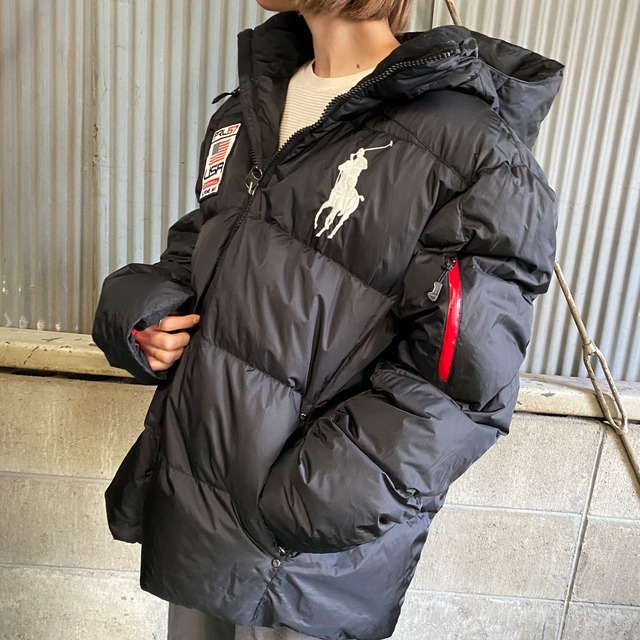 ポロバイラルフローレン ビッグポニー ダウンジャケット メンズXL 古着 