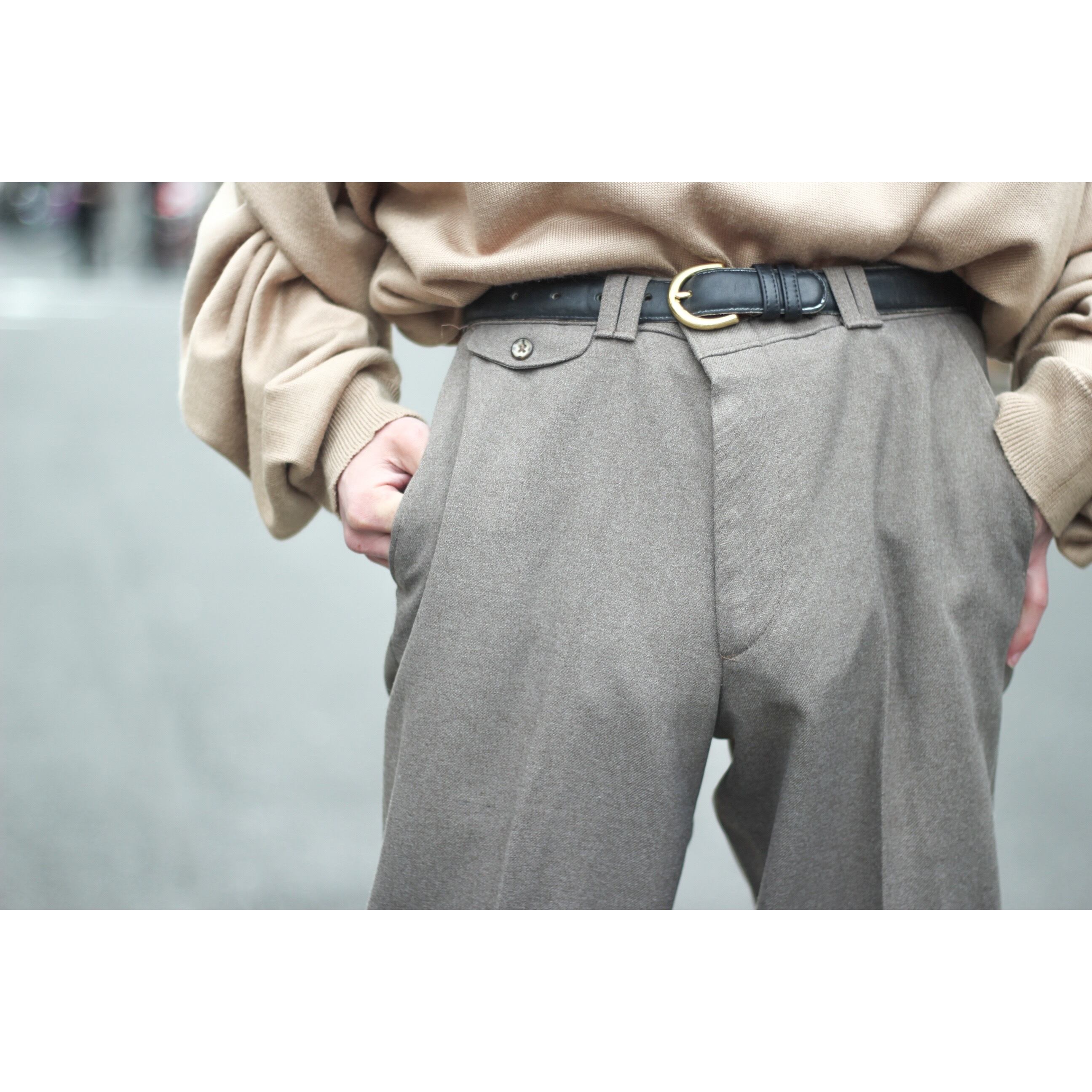 VINTAGE LEVIS ベージュ系 フレア アクションスラックス 【OT VINTAGE LEVIS ベージュ系 フレア アクションスラックス 【OT