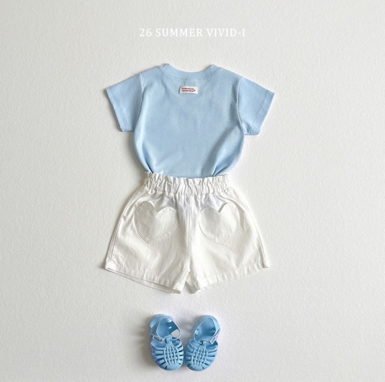 【取寄/韓国直送】VIVID-I 26/SM リブラベルTシャツ|夏服|韓国子供服