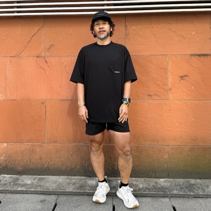 charbon / POCKET DRY BIG T-SHIRTS（BLACK） | 道がまっすぐ