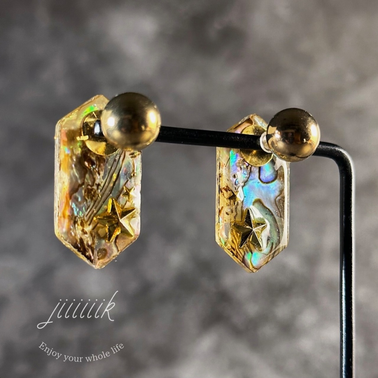 アバロンシェル❦ ピアスイヤリング 忍び 