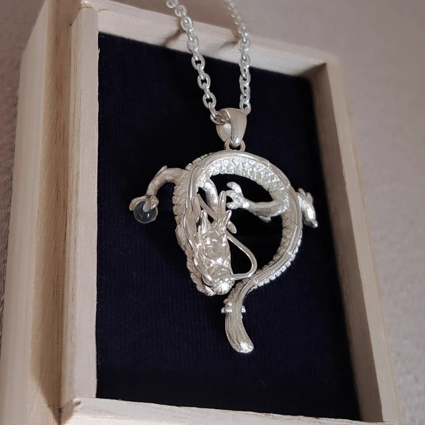 ネックレス ペンダント ハンドメイド 龍 虹龍 昇り龍/ 降り龍 ペンダントトップ】 龍 龍ネックレス 龍アクセサリー