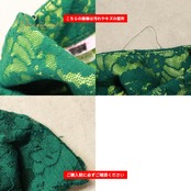 フラダンス 衣装 CC Fashions CCファッション ワンピース ドレス グリーン系 花柄 植物柄 レース 透け感 ハワイアン アロハ フラ ダンス レッスン 練習 ハワイアンダンス 緑 黄緑 長袖 フレア 華やか 鮮やか かわいい おしゃれ 上品 大人っぽい ダンス衣装 練習着 レッスンウェア ハワイ製