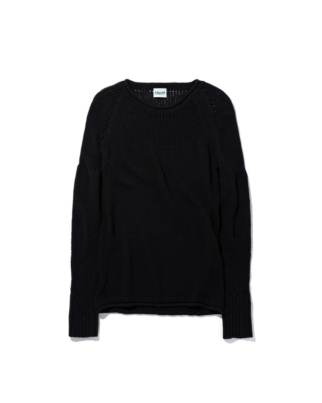 [MSCHF] GRUNGE RIB KNIT TOP_BLACK ミスチーフ 正規品 韓国ブランド 韓国ファッション 韓国代行 韓国通販 mischief 日本 店舗