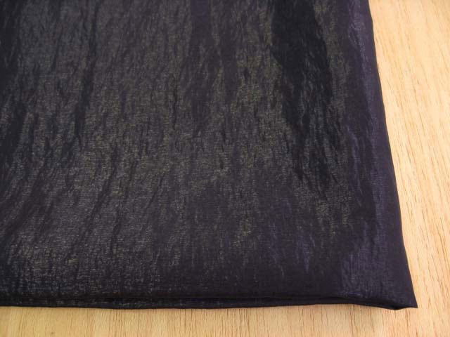 シルク・ワッシャータフタ（織物）フォーマル用　ブラック（真っ黒）　CTM-0100
