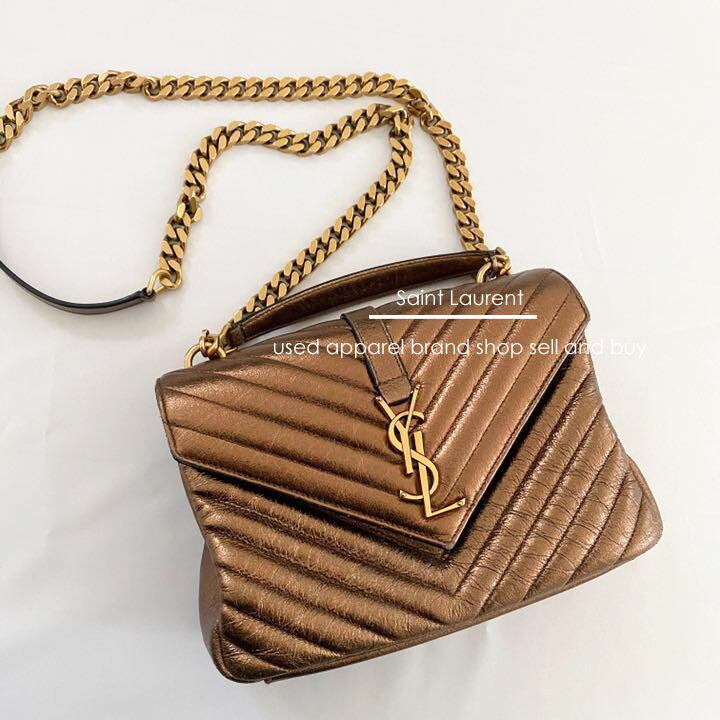 Saint Laurent サンローラン チェーンショルダーバッグ ブロンズ