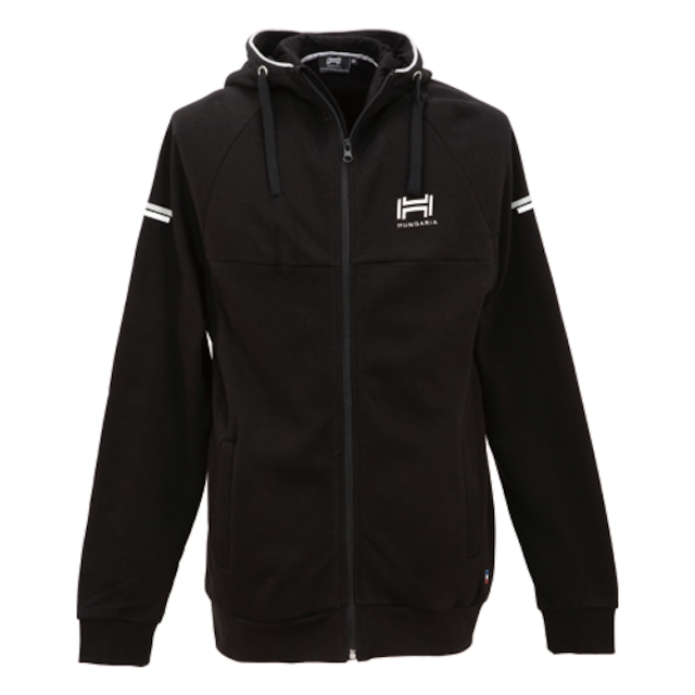 HG19-003 COGGIA-L/S FULL ZIP HOODED SWEAT SHIRT(BLACK)