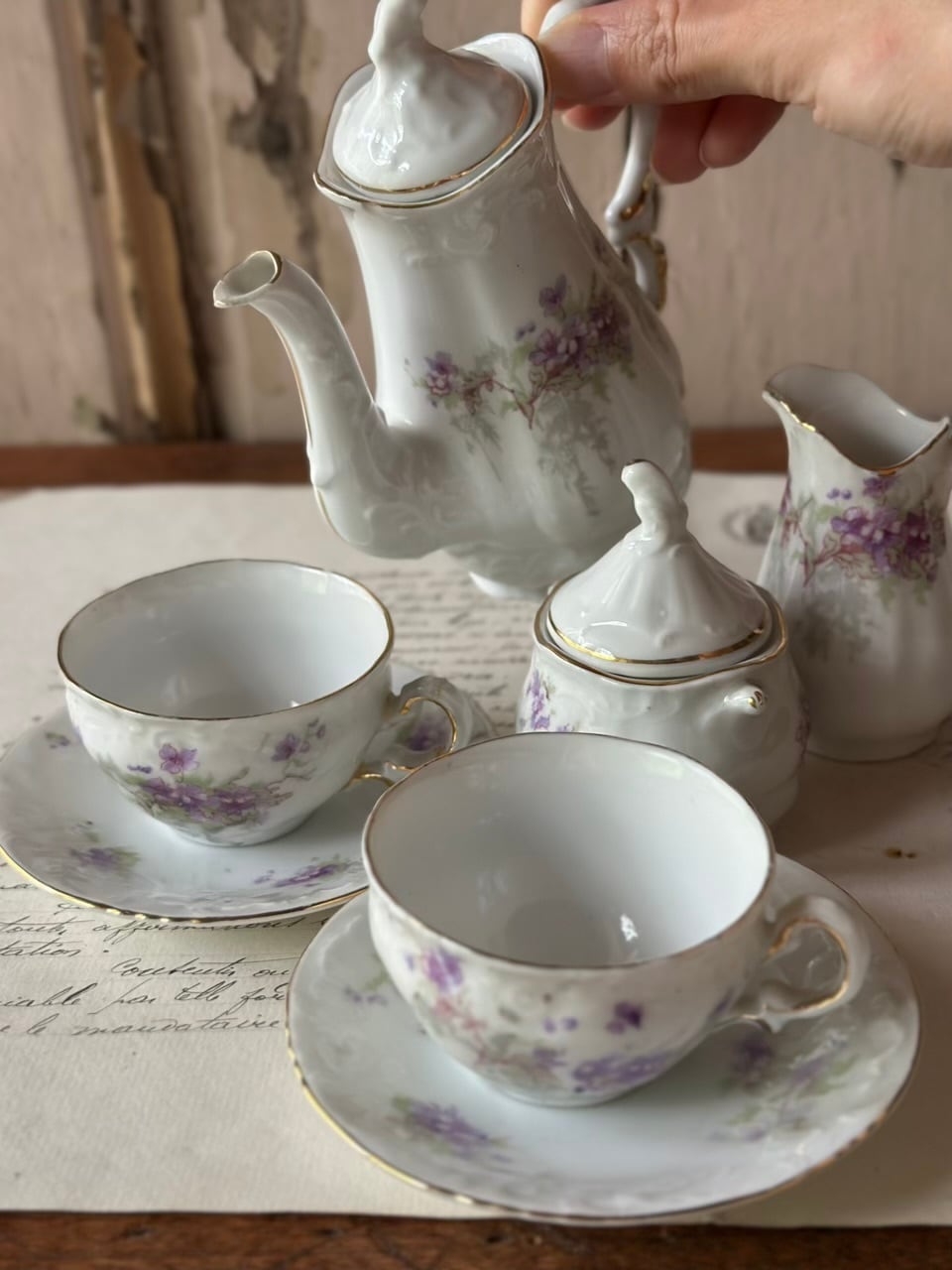 スミレのミニチュアティーセット ディネット おままごと | Brocante de