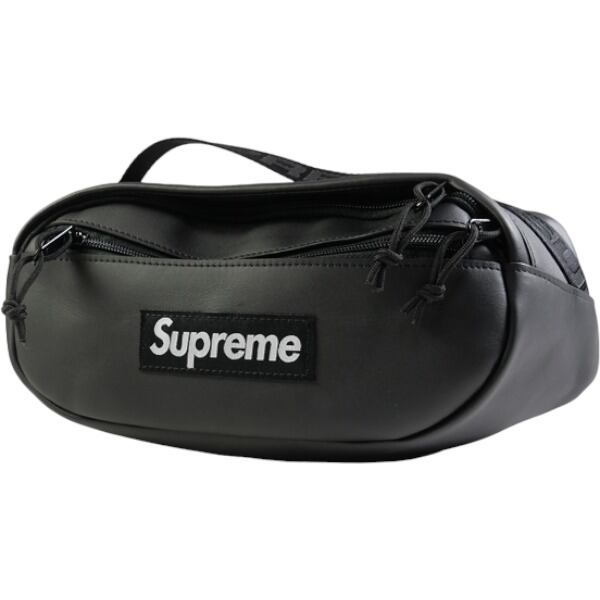 Sizeフリー SUPREME シュプリーム AW Leather Waist Bag Black