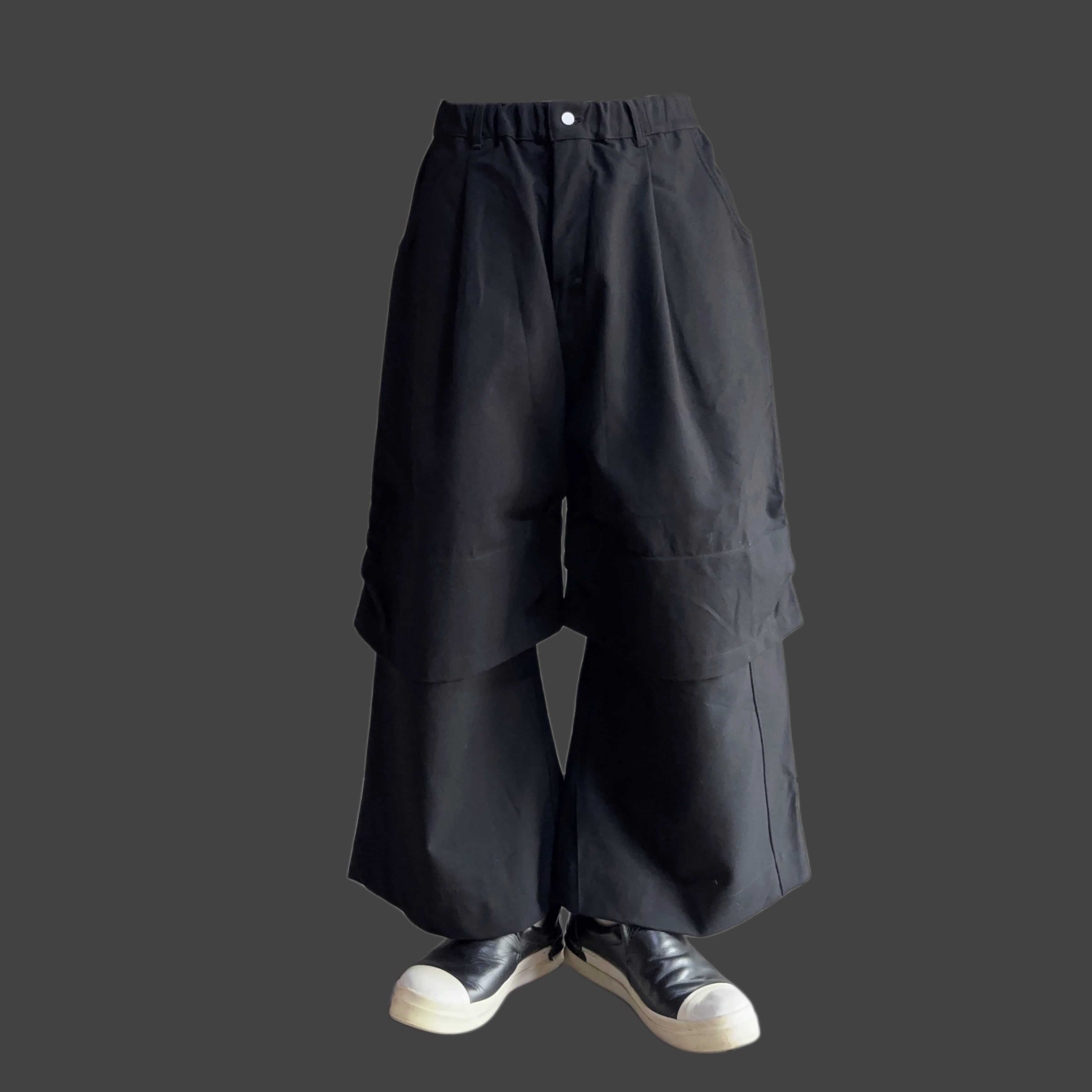 LAYERED WIDE PANTS – SERGE