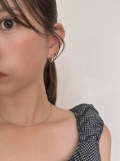 S925 モードラインフープピアス
