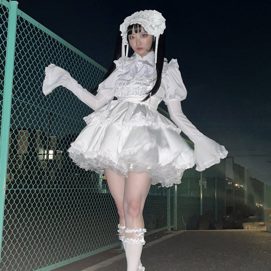 地雷系アイドル スカート チェーン付き レース ゴシック ライブ衣装