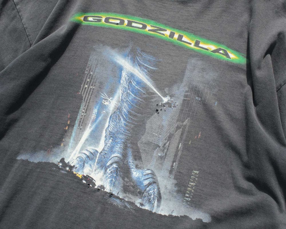 Godzilla Vintage Movie T-shirt [GODZILLA 1998s-] W Sided Print XL