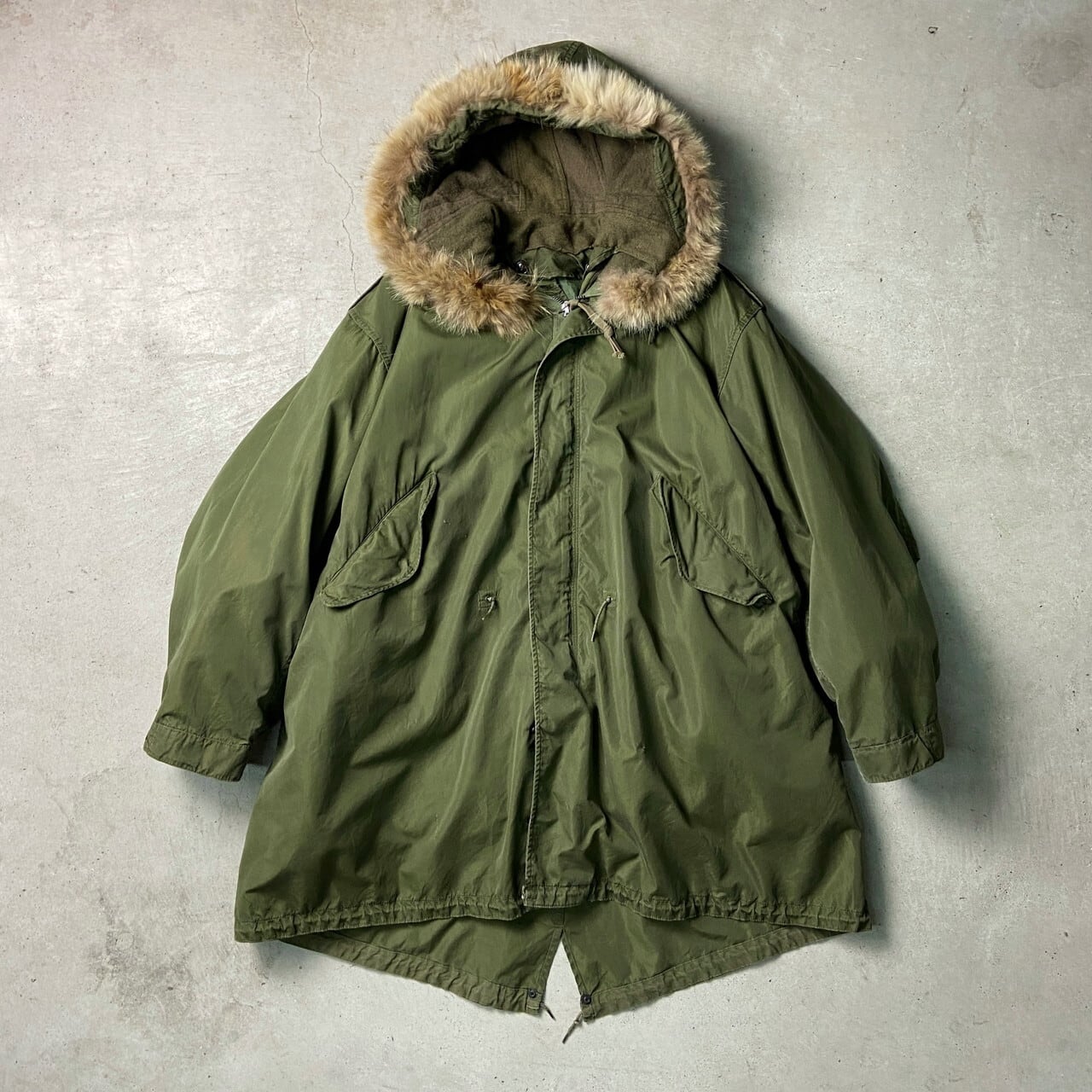 レーヨン米軍 実物 M51 フードM1951 PARKA コヨーテファー - その他