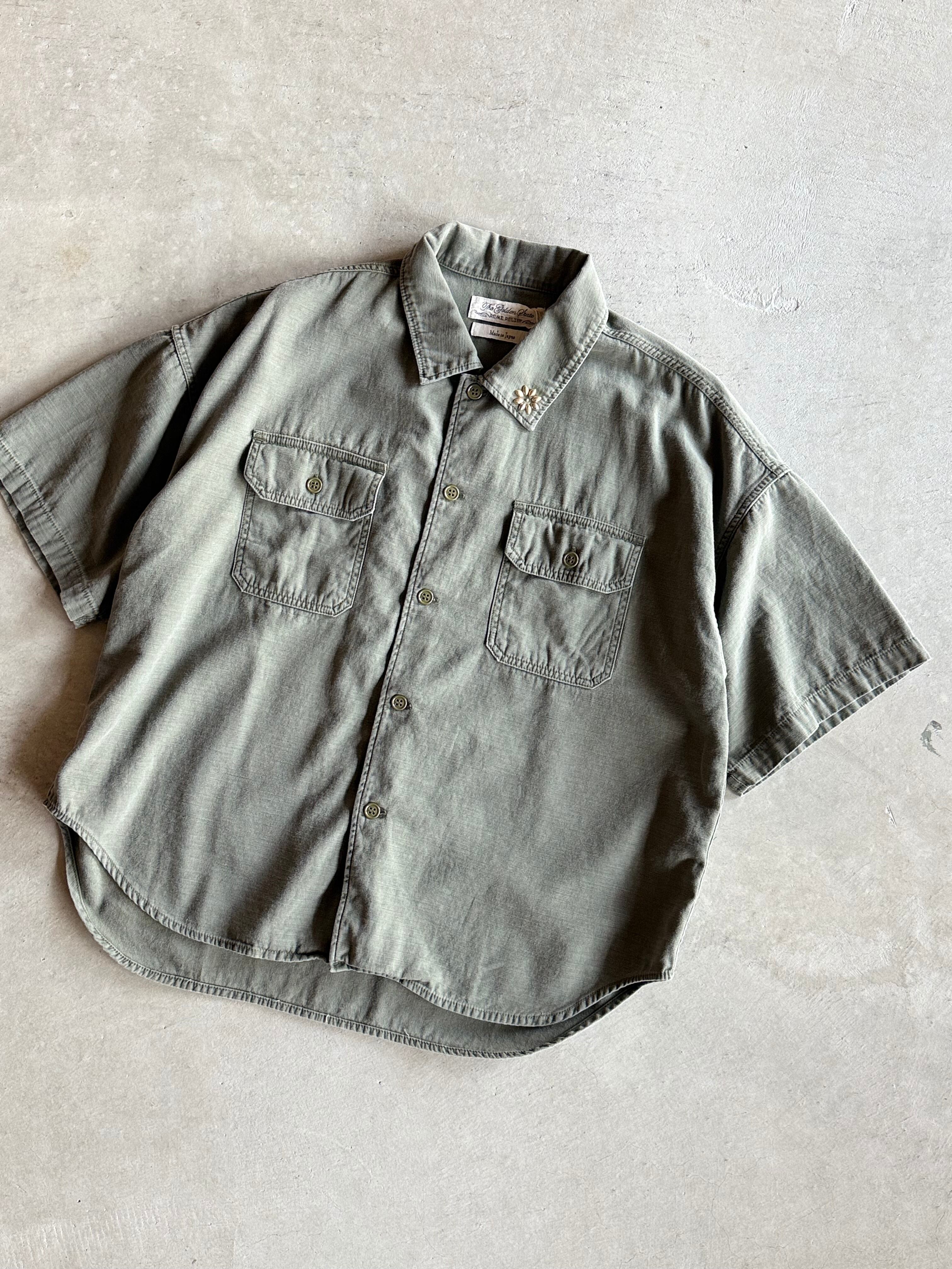 REMI RELIEF レミレリーフ【WIDE MILITARY S/S SHIRT Small Flower