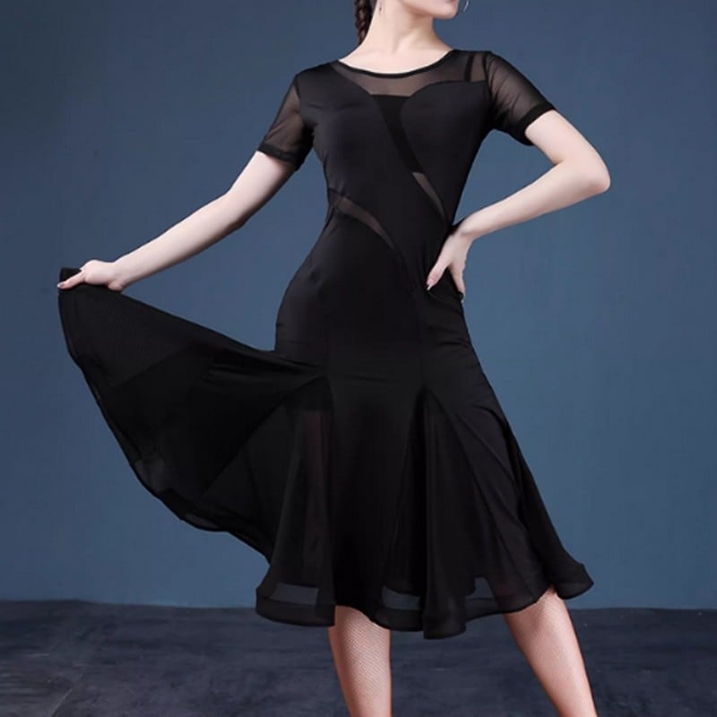 ラテンダンス衣装パフォーマンス コスチュームドレス ds0538