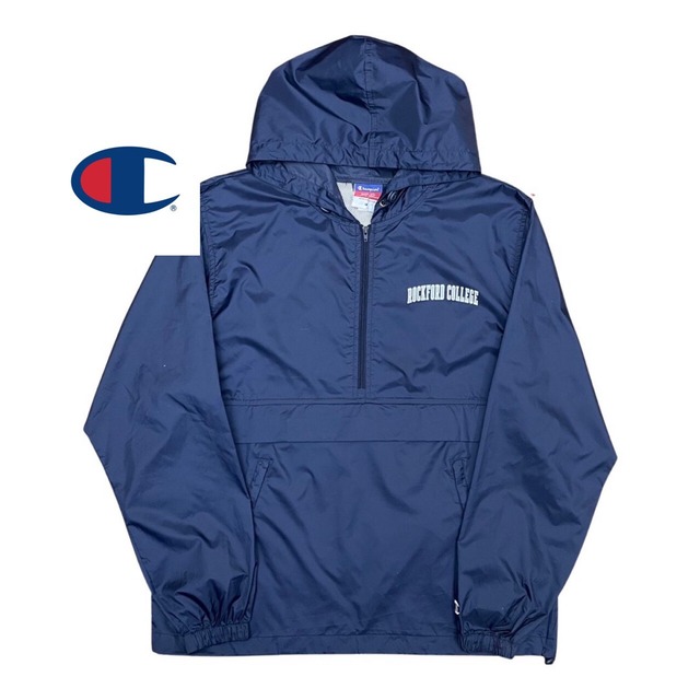 Champion チャンピオン ナイロンパーカー ナイロンジャケット パーカー ジャケット ネイビー 紺 S