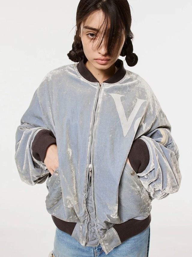 【26AW | WOMEN】MASU エムエーエスユー / トップス / VC VELVET PUFFER BOMBER JACKET  M26H9BL004