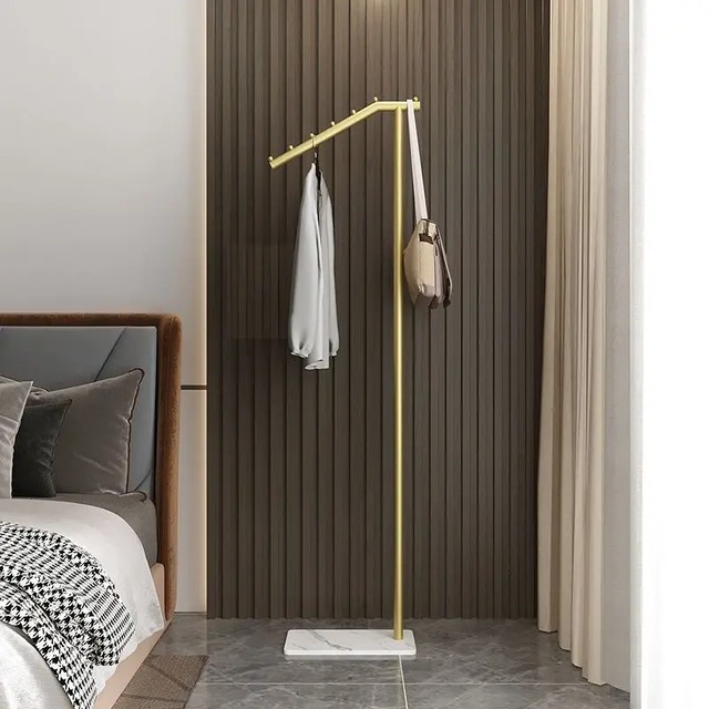 ハンガー ラック シンプル スタイリッシュ 省スペース おしゃれ かわいい 衣類 コート ハンガー スリム ゴールド 白 ブラック 4-7