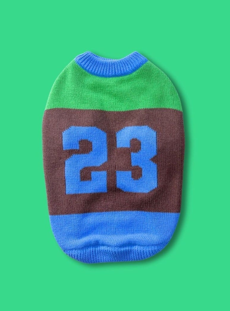 即納【TOOF】SPORTY VARSITY SWEATER (GRN/BL)