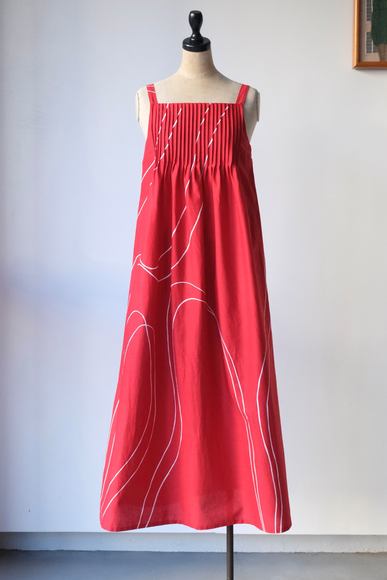 Marimekko tomato red white cami dress