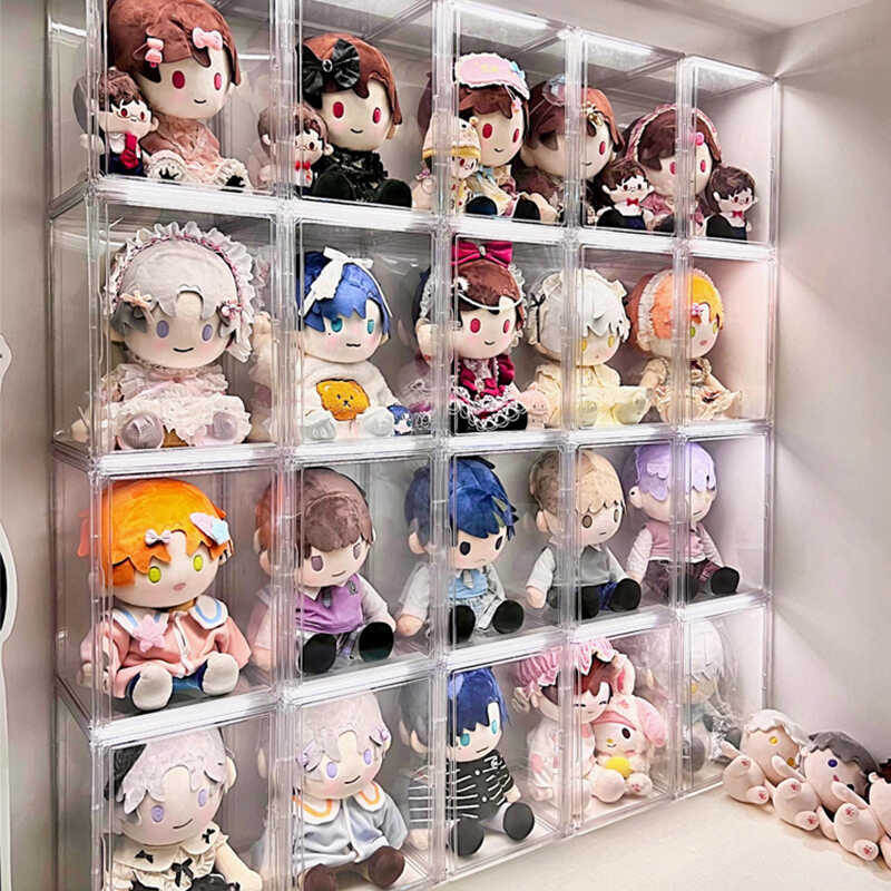 40cmぬいぐるみ用 アクリル 透明 ディスプレイケース 磁気開閉 収納