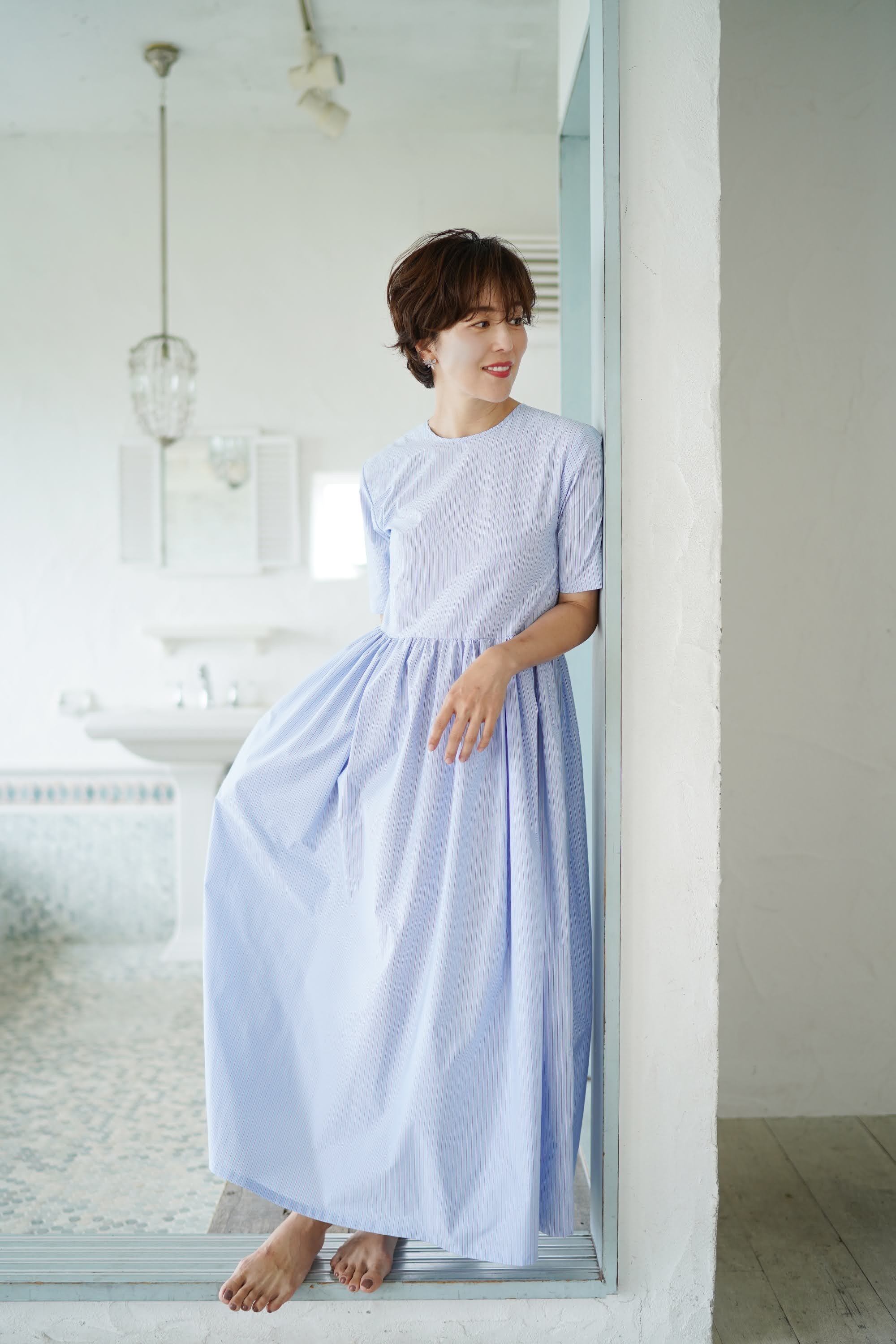 EVERYDAY DRESS stripe maxi | THE9SHOP 