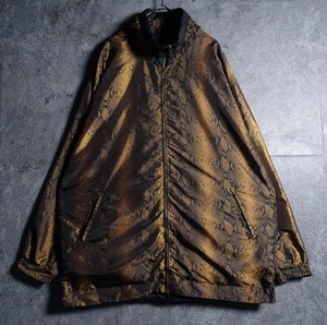 “LAVON” Python Pattern Design Nylon Jacket