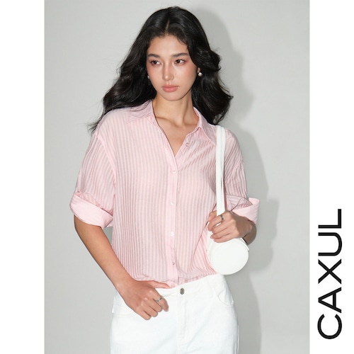 Sheer Stripe Relax Shirt/2color