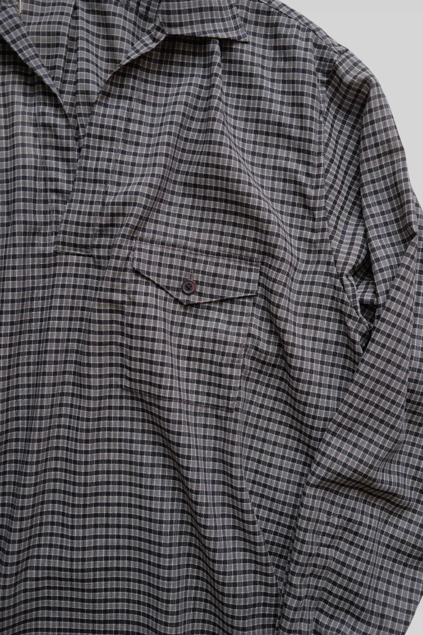ULTERIOR “ SUPER LIGHT WOOL CHECK SKIPPER SHIRT” | Lapel online store