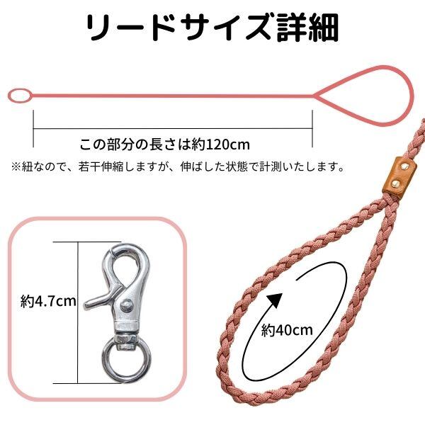 首輪とリードのセット 犬用首輪 パラコードリード セット / キャメルの