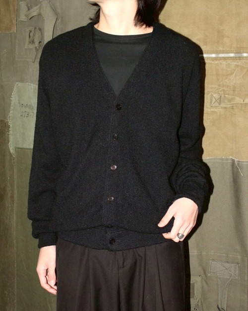 80s Jantzen "Black" Acrylic Knit Cardigan USA製