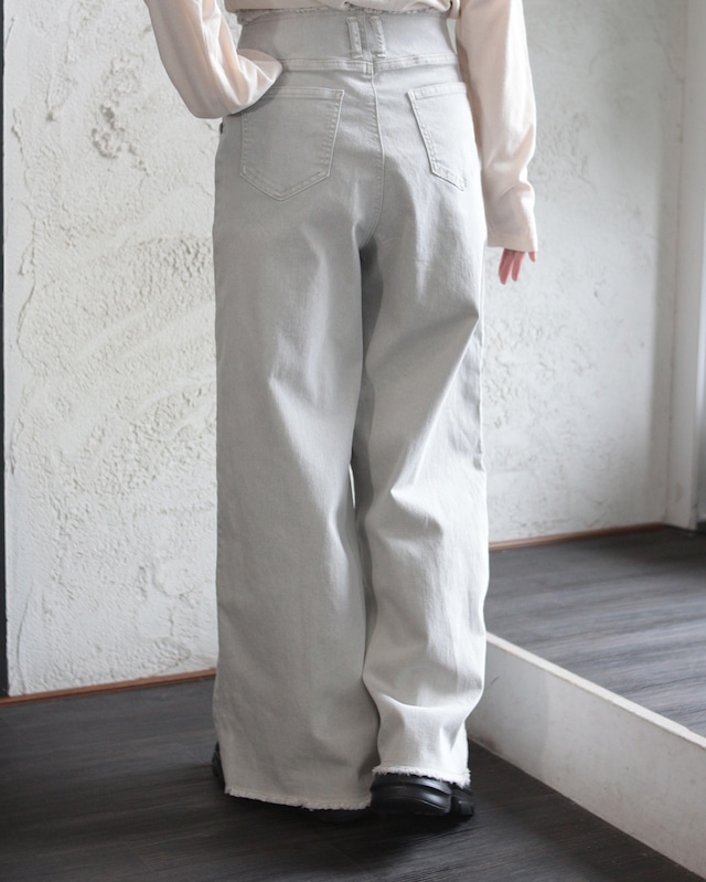【hunch】ストレッチデニムワイドパンツ　(251249)