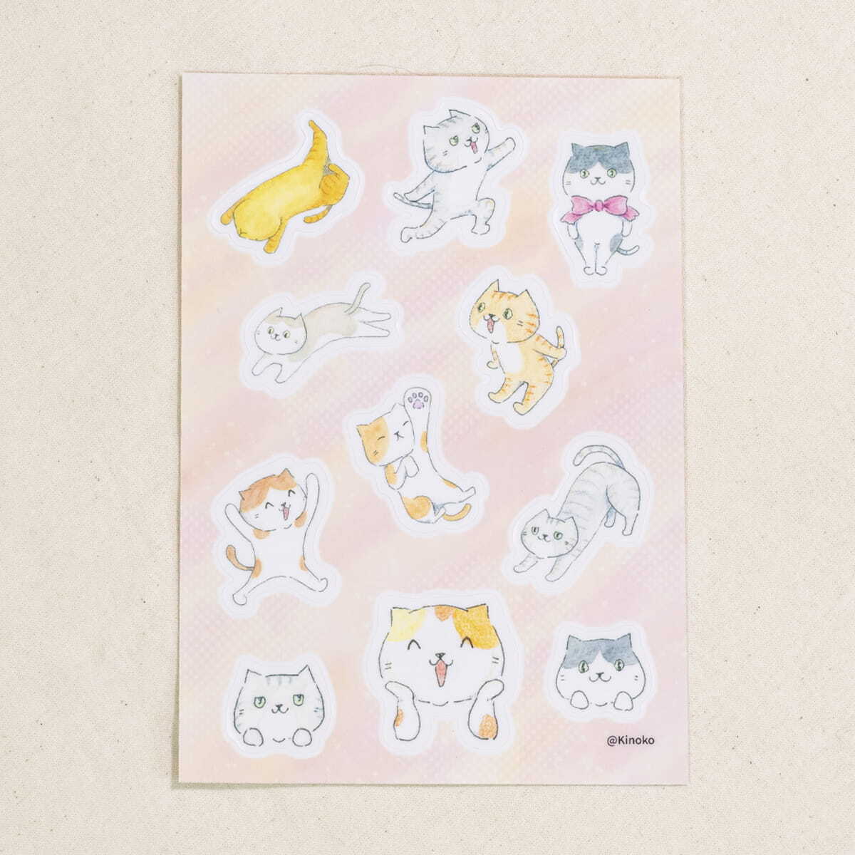 シール B6 クリア ゆるかわにゃんこ / グッズ クリアシール ねこ ネコ