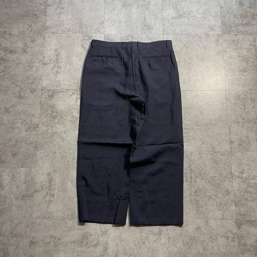 90s balenciaga ネイビーウールスラックス 無地【W31】 詳細写真2