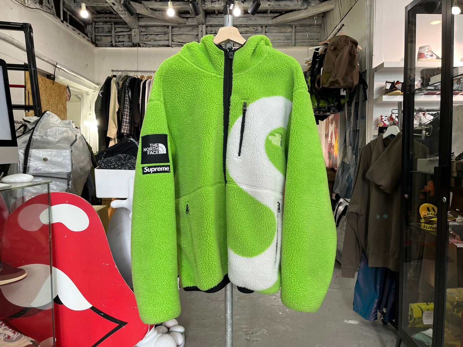 Supreme × THE NORTH FACE S LOGO HOODED FLEECE JACKET LIME XL 62717 ...