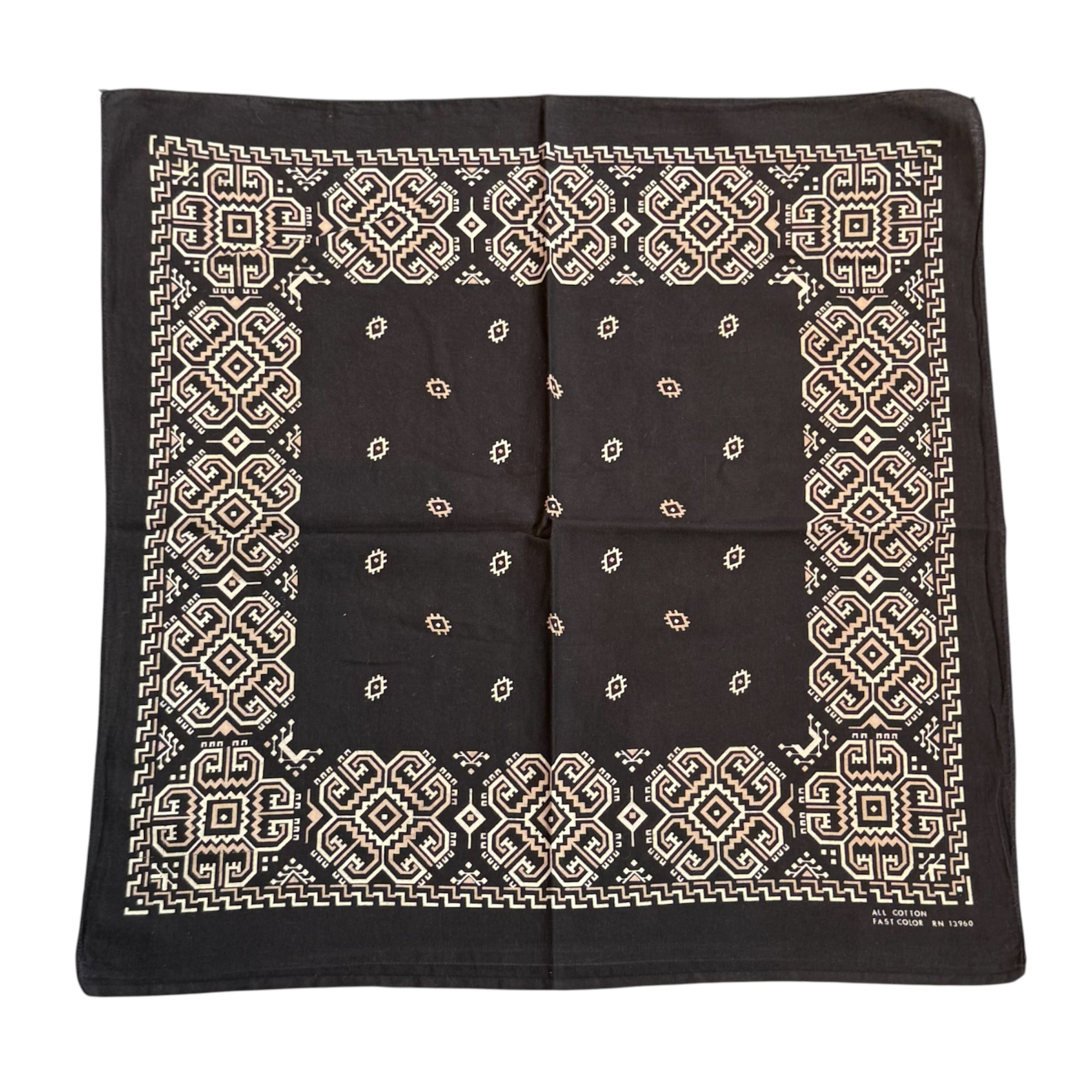 ㉑1960s "Black × Lightning pattern" Bandana