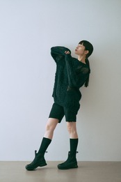 Poodle Shaggy Intarsia Pullover Knit